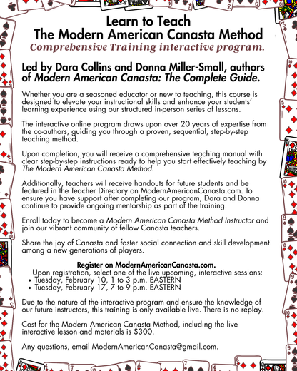 Registration for The Modern American Canasta Method Instructor Training